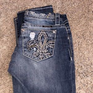 Straight legged jeans